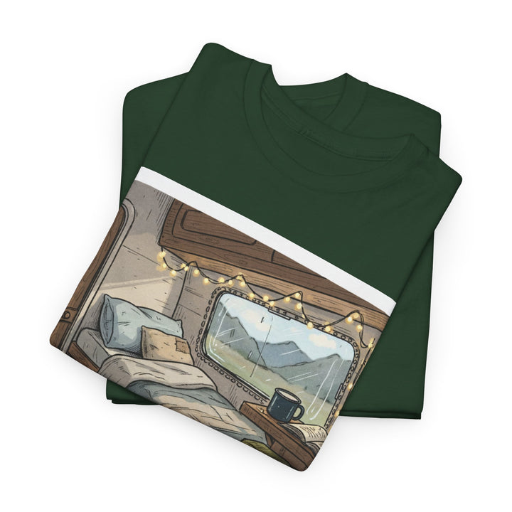 Retro Van Life Interior Graphic T-Shirt - Cozy Camper Van Aesthetic Tee