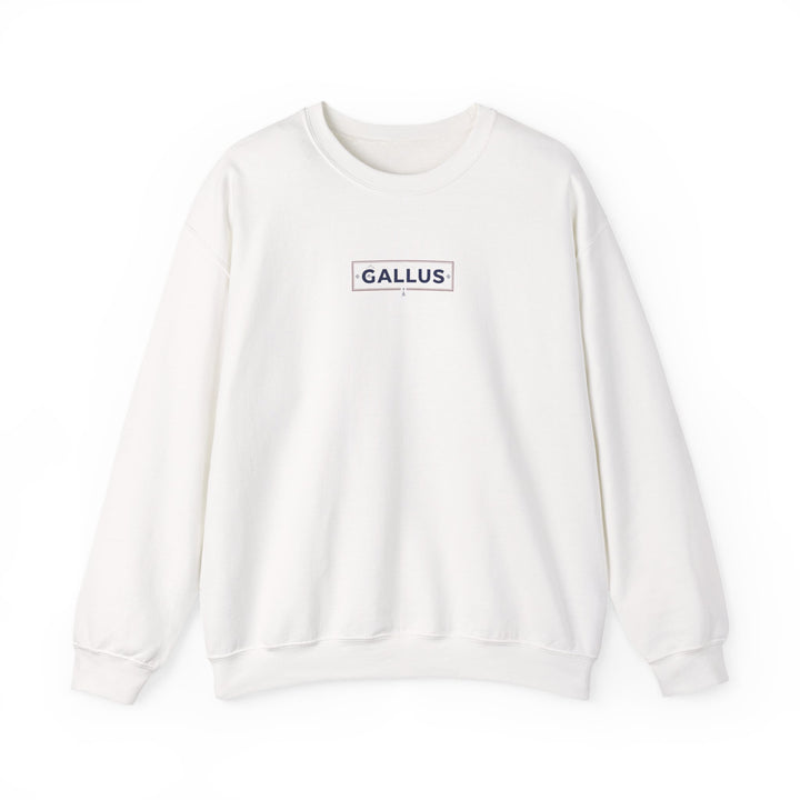 Crewneck Sweatshirt — Gallus Minimal Logo &amp; Retro Arch “Don’t Look… It Is A Long Way Up”