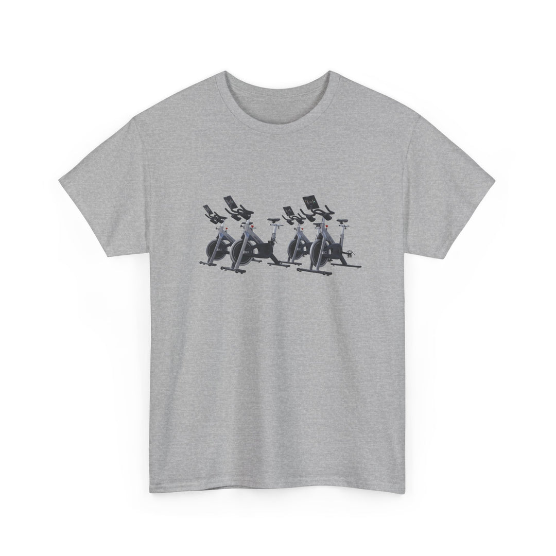 Spin Bikes Tee – soft, breathable cotton designed for indoor cycling and spin classes. Comfortable, durable, and perfect for active lifestyles.