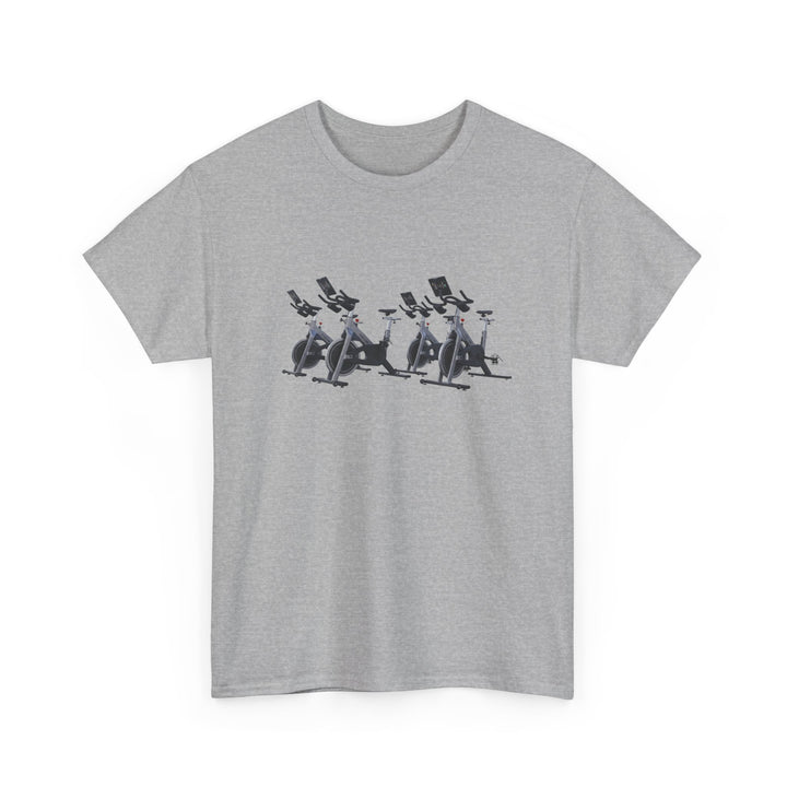 Spin Bikes Tee – soft, breathable cotton designed for indoor cycling and spin classes. Comfortable, durable, and perfect for active lifestyles.