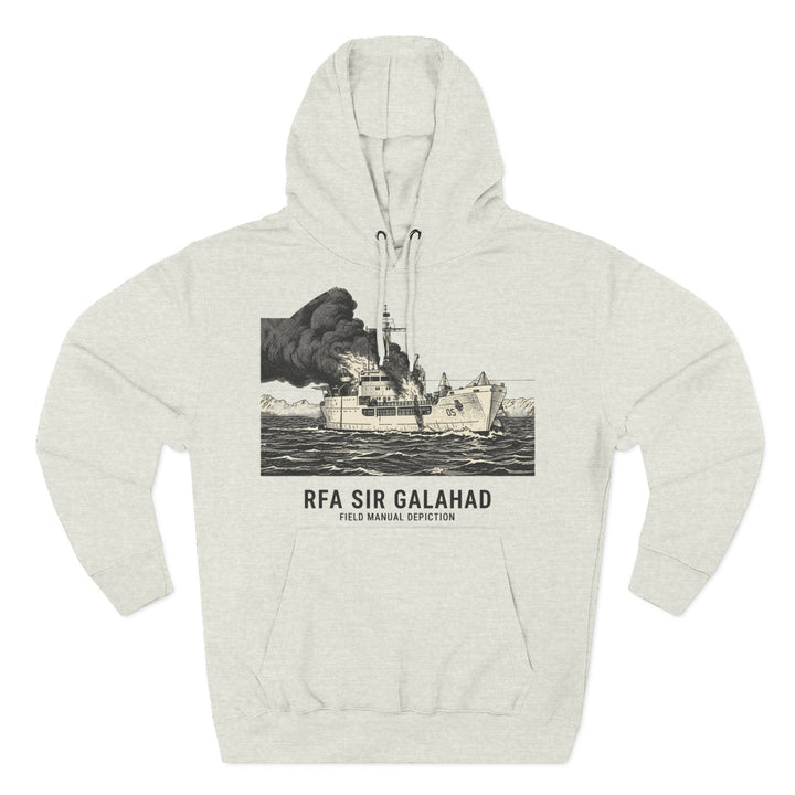 RFA Sir Galahad Graphic Hoodie — Retro Ship Illustration &amp; Gallus S&amp;W Logo