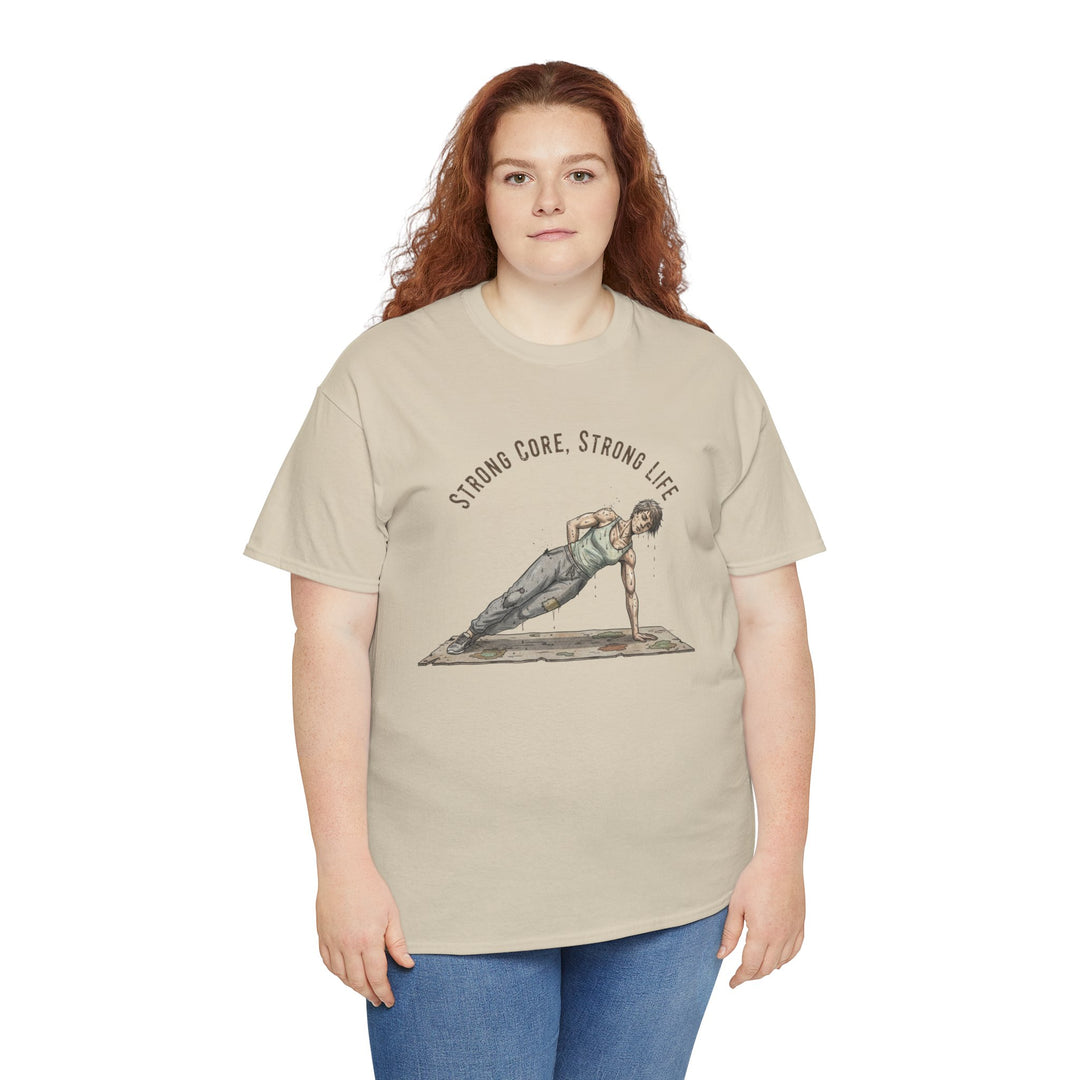 Pilates Fitness Plank Tee – soft, breathable cotton designed for Pilates and core workouts. Comfortable, flexible, and perfect for studio or home sessions.