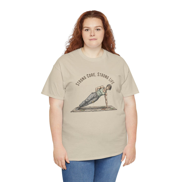 Pilates Fitness Plank Tee – soft, breathable cotton designed for Pilates and core workouts. Comfortable, flexible, and perfect for studio or home sessions.