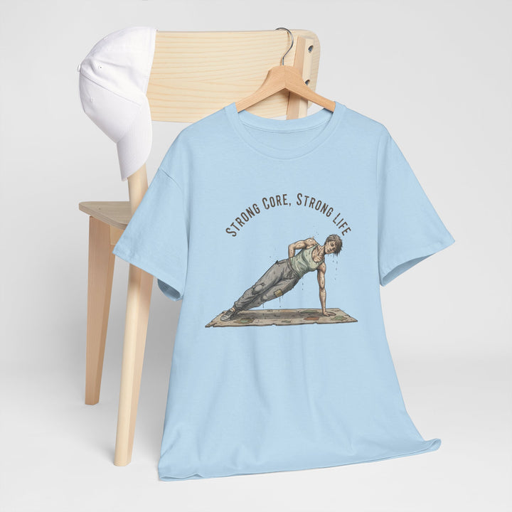 Pilates Fitness Plank Tee – soft, breathable cotton designed for Pilates and core workouts. Comfortable, flexible, and perfect for studio or home sessions.