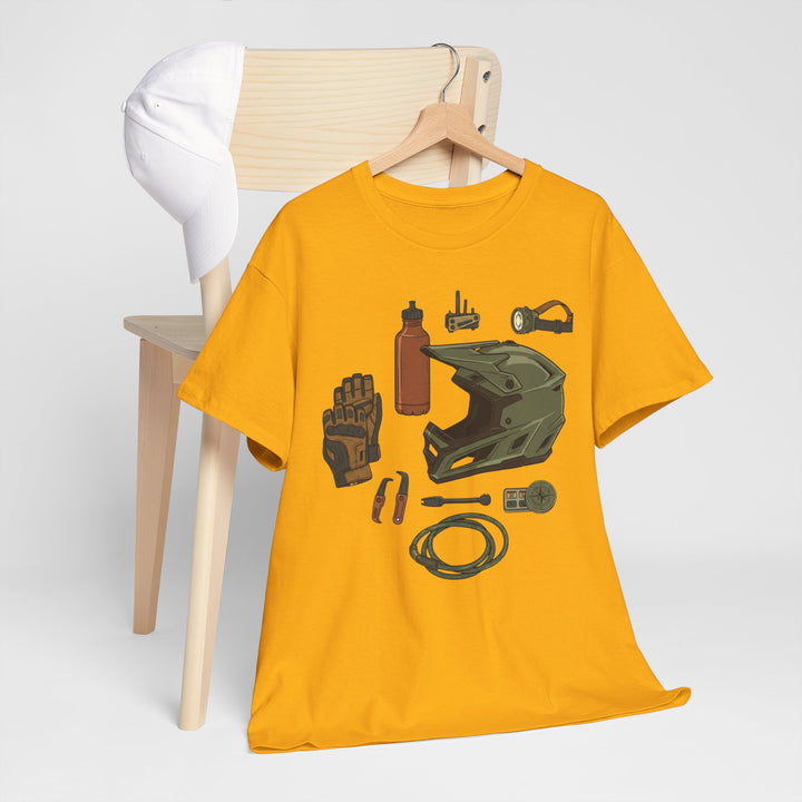 MTB Gear Layout T-Shirt — Mountain Bike Essentials Tee