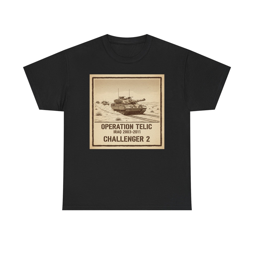 Challenger 2 Op Telic T-Shirt — Iraq 2003 Armoured Heritage Graphic