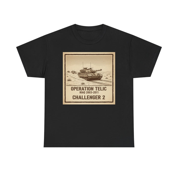 Challenger 2 Op Telic T-Shirt — Iraq 2003 Armoured Heritage Graphic