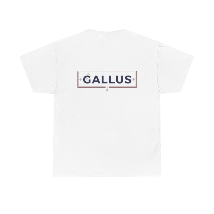 Gallus Logo T-Shirt — Minimal Retro Chest &amp; Back Graphic Tee