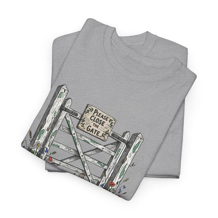 Close the Gate T-Shirt — Rural Discipline Heritage Graphic