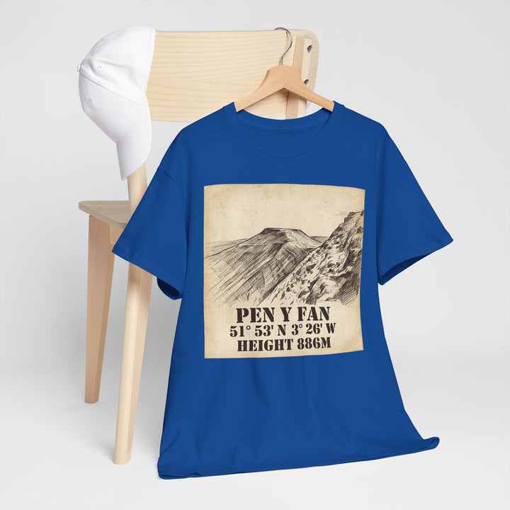 Pen y Fan T-Shirt - Brecon Beacons Vintage Coordinates &amp; Elevation