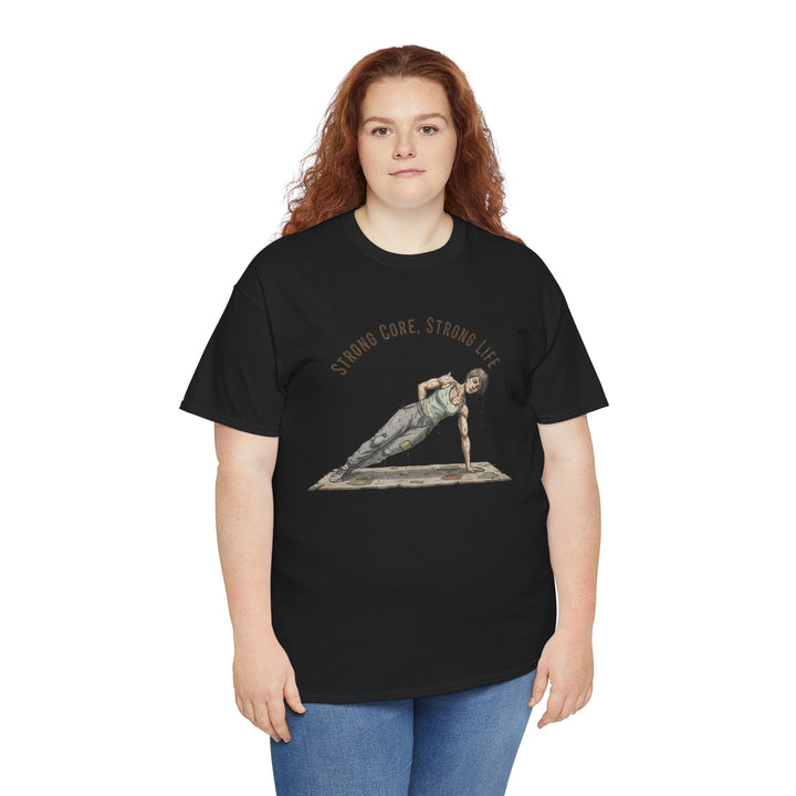Pilates Fitness Plank Tee – soft, breathable cotton designed for Pilates and core workouts. Comfortable, flexible, and perfect for studio or home sessions.