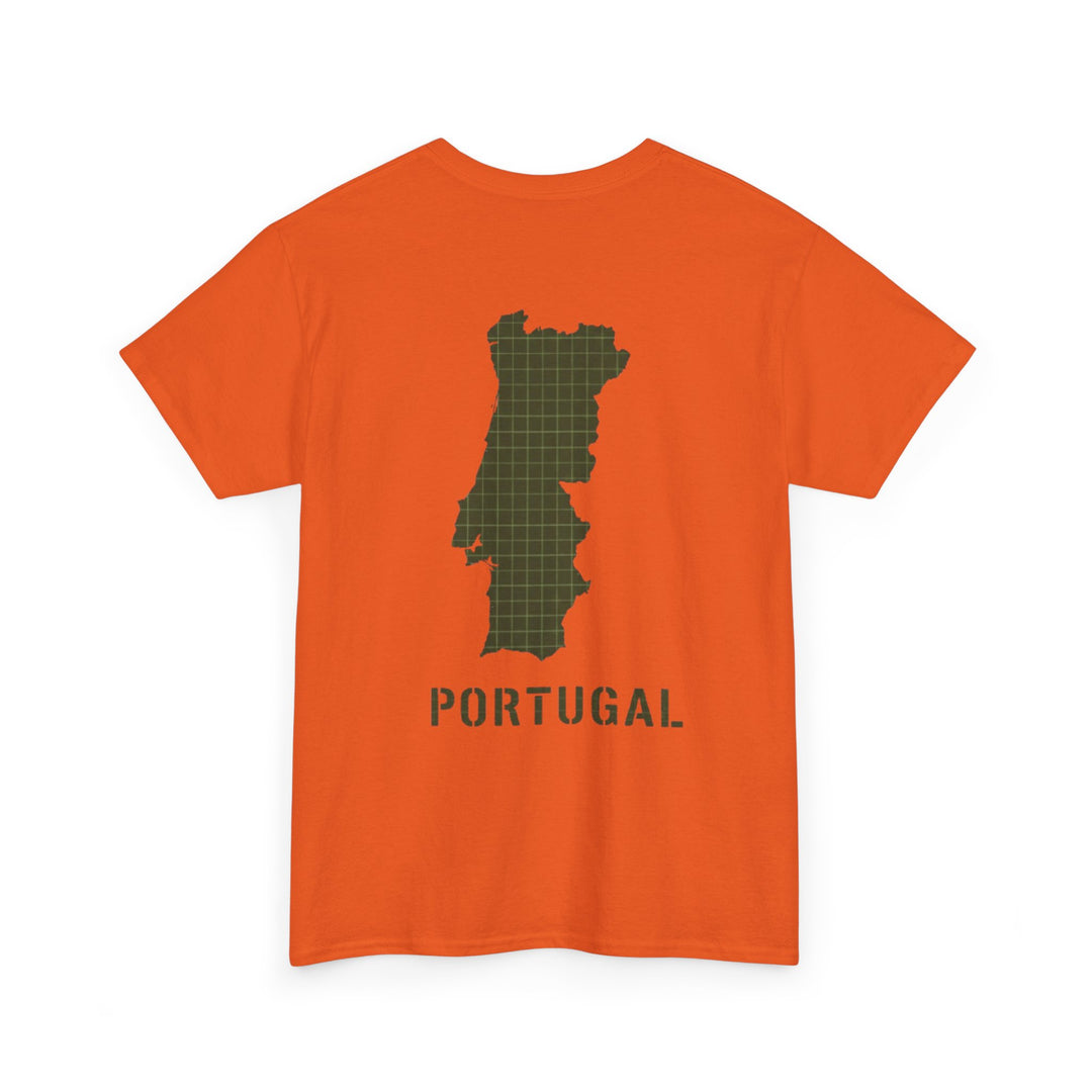 Portugal Map T-Shirt — Vintage Green Grid Portugal Tee