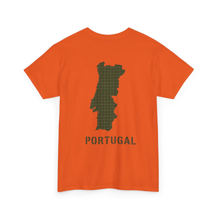 Portugal Map T-Shirt — Vintage Green Grid Portugal Tee