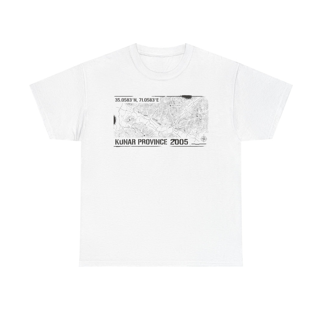 Kunar Province 2005 Map T-Shirt - Afghanistan Military Heritage Graphic Tee