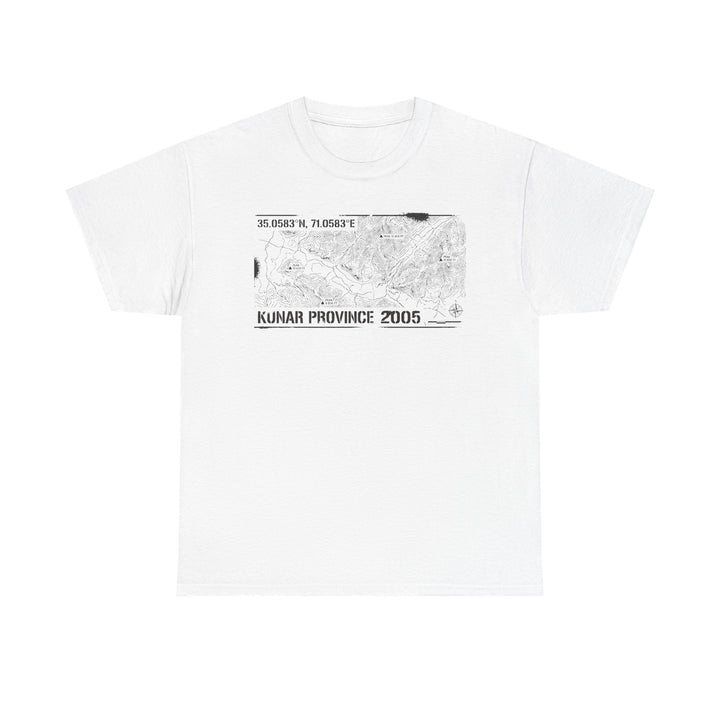 Kunar Province 2005 Map T-Shirt - Afghanistan Military Heritage Graphic Tee