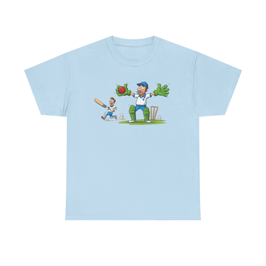Cricket Catch Graphic Cartoon T-Shirt