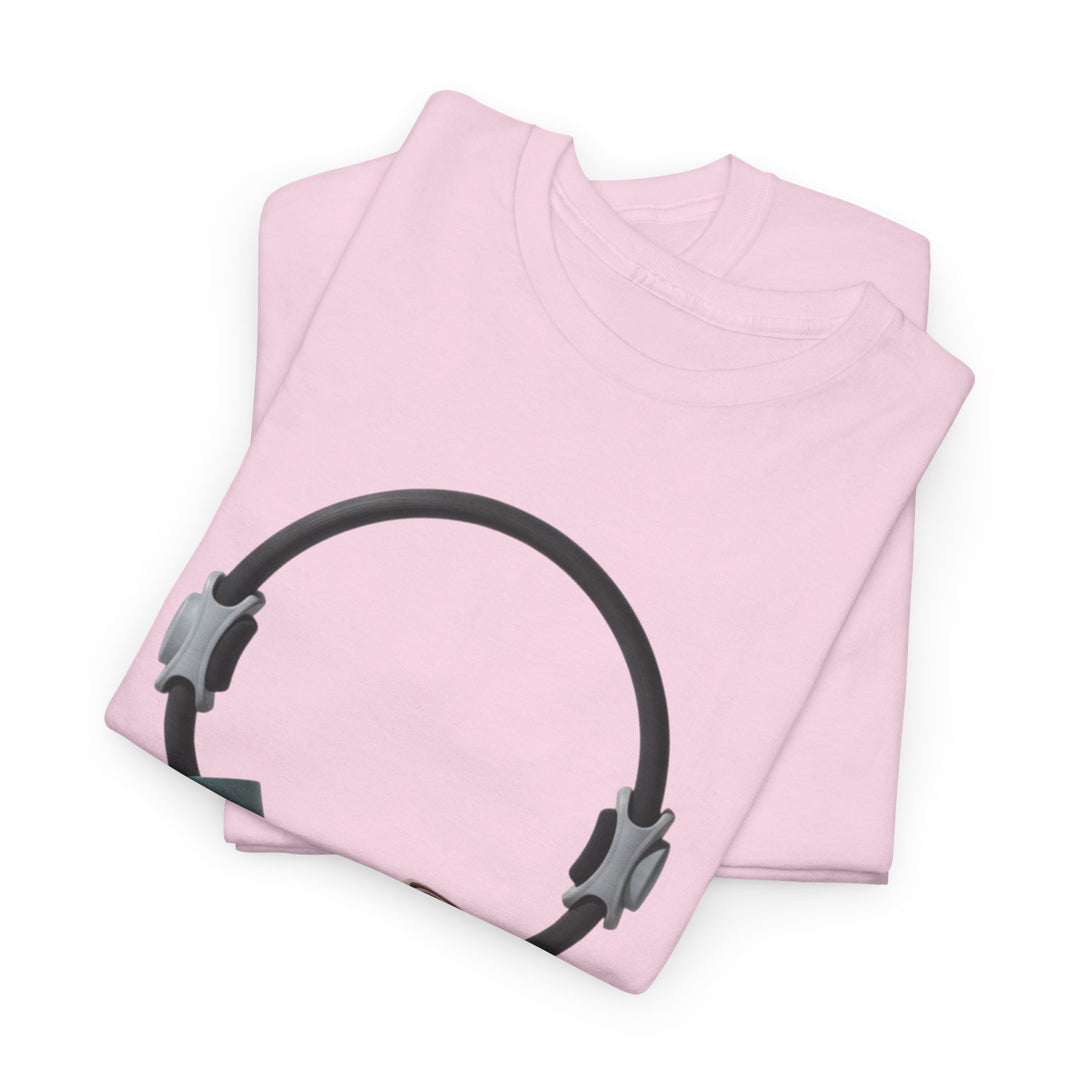 Pilates Band Workout Shirt – soft, breathable fabric designed for resistance band exercises. Comfortable, flexible, and perfect for Pilates sessions or workouts.