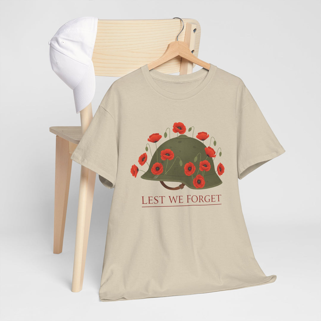 British Army Remembrance Shirt | Lest We Forget Poppy Helmet