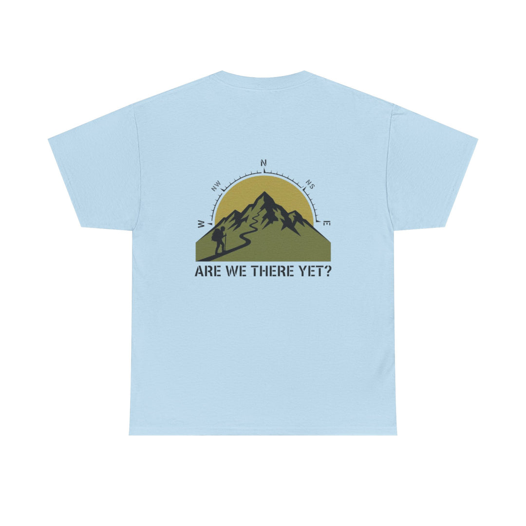Are We There Yet? Mountain Graphic Tee — Adventure Compass Travel Shirt