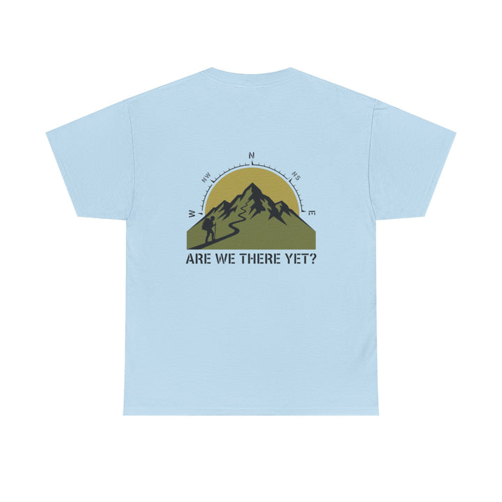 Are We There Yet? Mountain Graphic Tee — Adventure Compass Travel Shirt