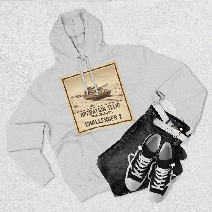 Challenger 2 Op Telic Hoodie — Iraq 2003 Armoured Heritage Graphic
