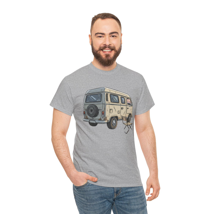 Retro Van Life Graphic T-Shirt - Classic Camper Van Adventure Tee