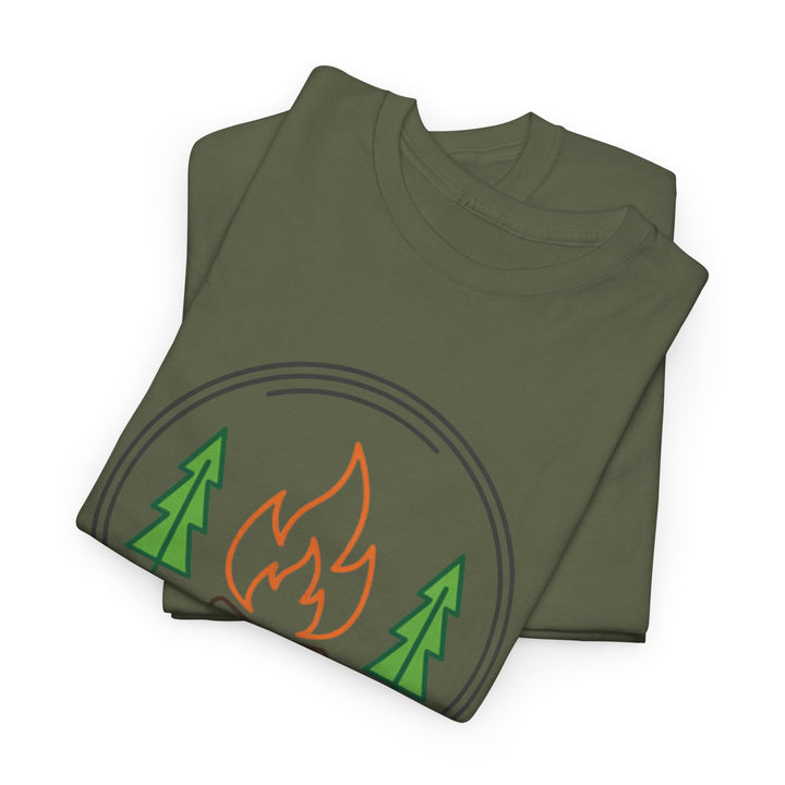 Funny Camping Therapy T-Shirt — Retro Campfire Graphic Adventure Tee