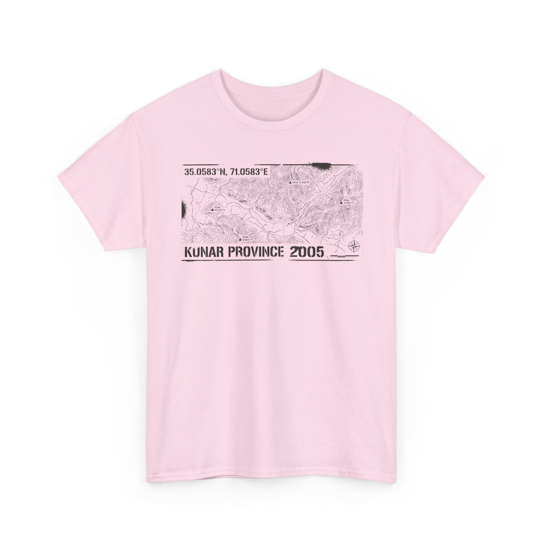 Kunar Province 2005 Map T-Shirt - Afghanistan Military Heritage Graphic Tee