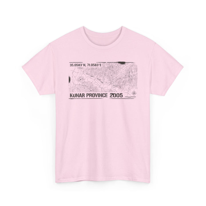 Kunar Province 2005 Map T-Shirt - Afghanistan Military Heritage Graphic Tee