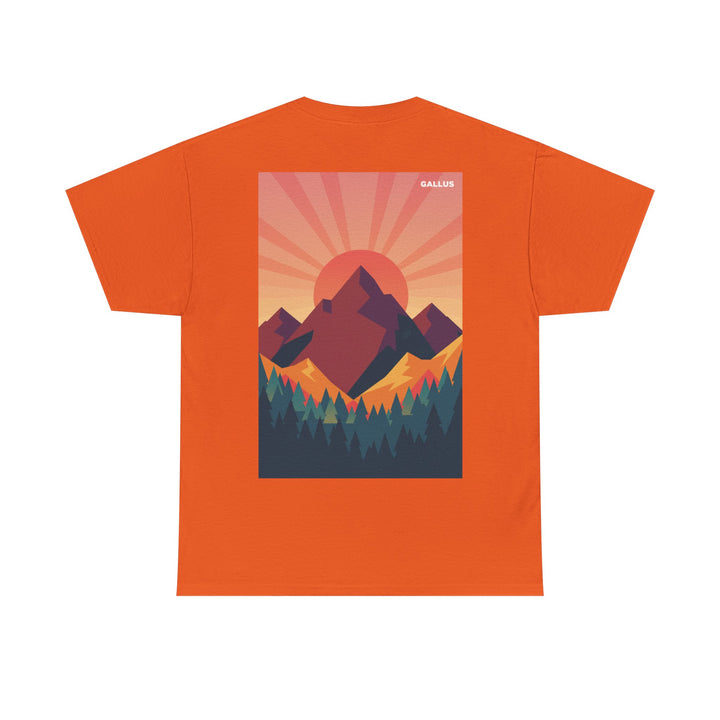 Mountain Sunset T-Shirt — Retro Nature Graphic Tee with &