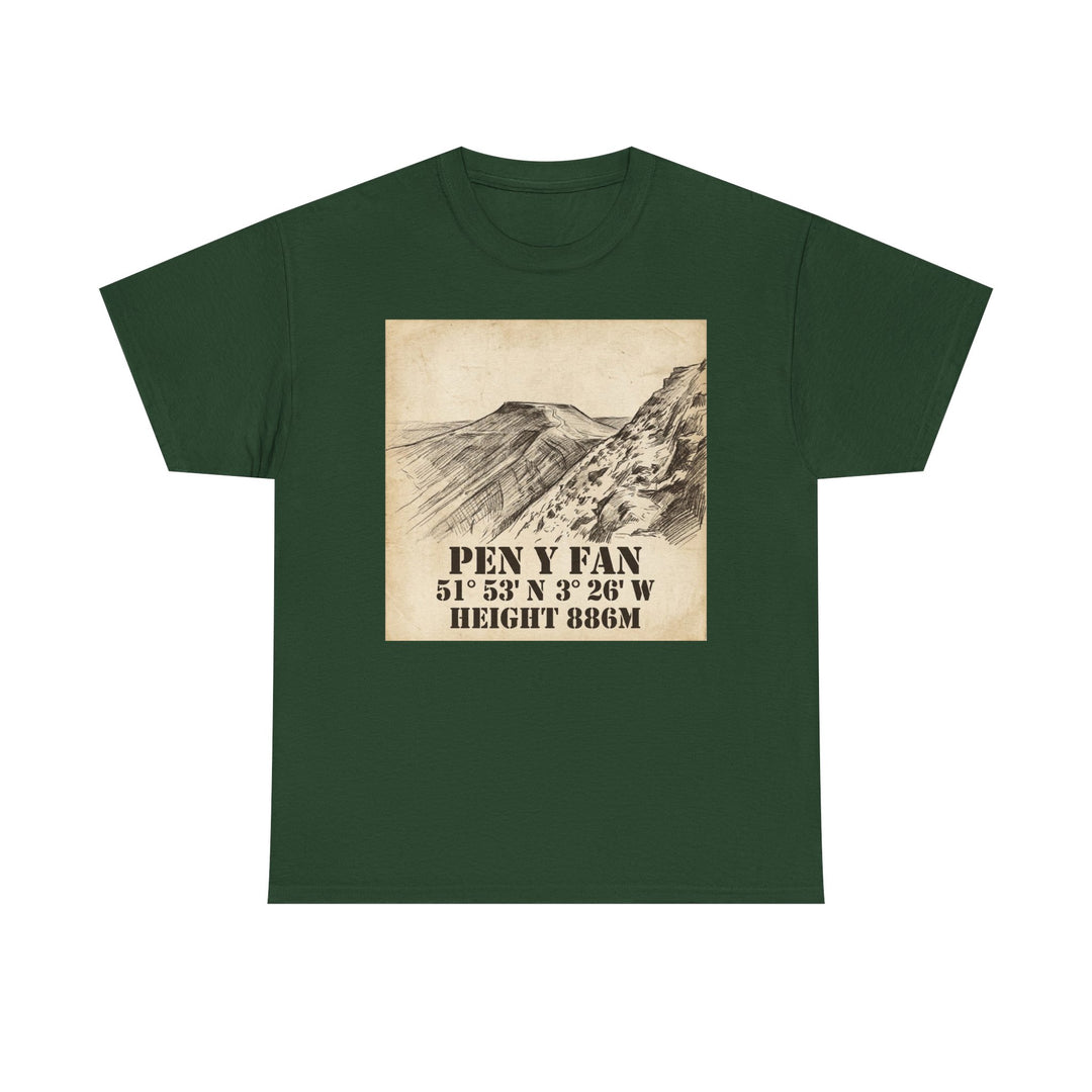 Pen y Fan T-Shirt - Brecon Beacons Vintage Coordinates &amp; Elevation