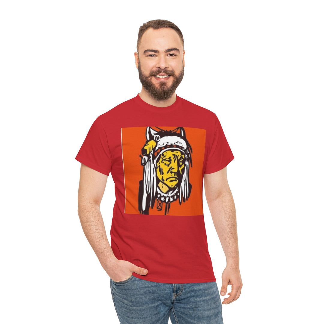BATUS Native Chief Graphic Tee – Retro Tribal Illustration Shirt