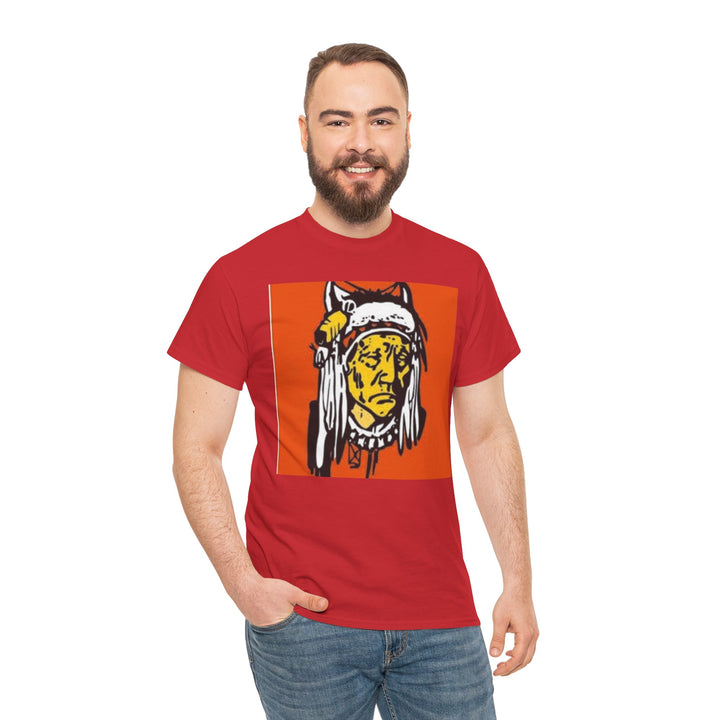 BATUS Native Chief Graphic Tee – Retro Tribal Illustration Shirt