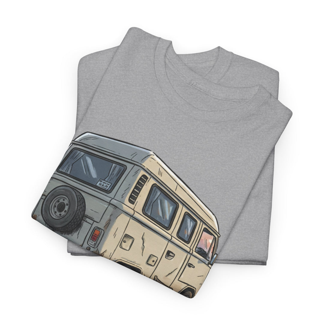 Retro Van Life Graphic T-Shirt - Classic Camper Van Adventure Tee