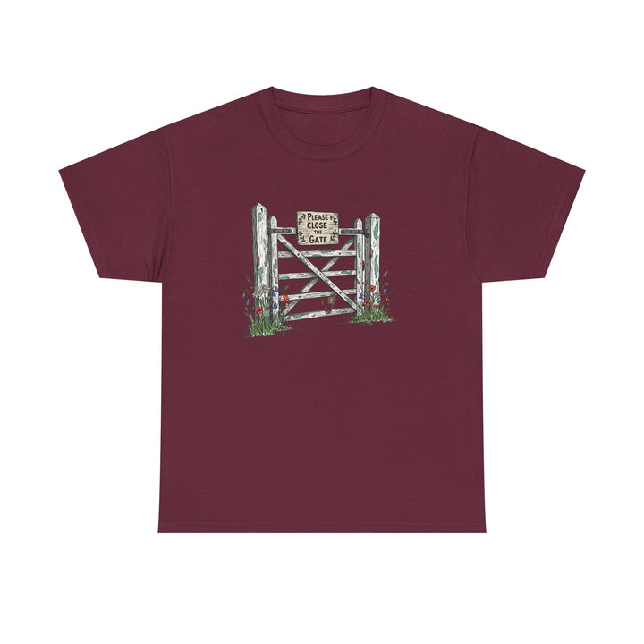 Close the Gate T-Shirt — Rural Discipline Heritage Graphic