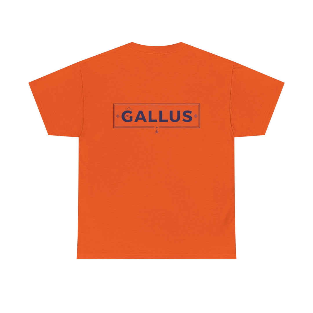 Gallus Logo T-Shirt — Minimal Retro Chest &amp; Back Graphic Tee