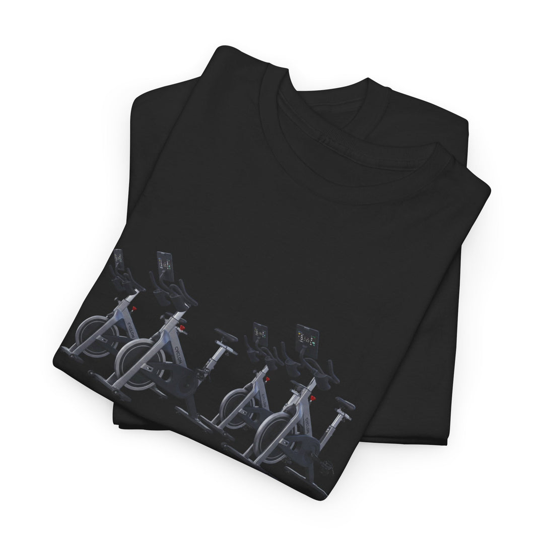 Spin Bikes Tee – soft, breathable cotton designed for indoor cycling and spin classes. Comfortable, durable, and perfect for active lifestyles.