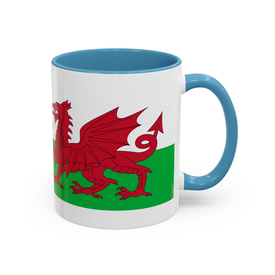 Wales Flag Accent Coffee Mug (11/15oz) – Red Welsh Dragon Tea &amp; Coffee Cup