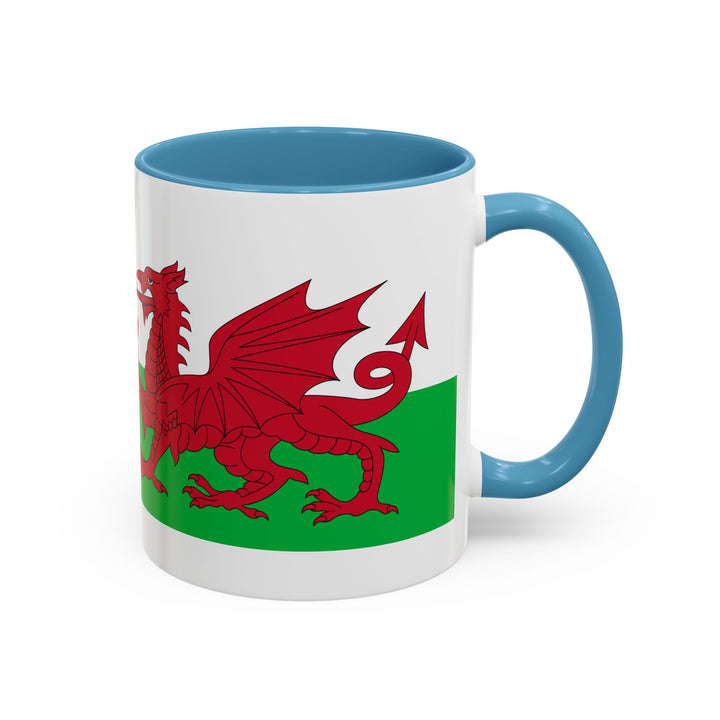 Wales Flag Accent Coffee Mug (11/15oz) – Red Welsh Dragon Tea &amp; Coffee Cup