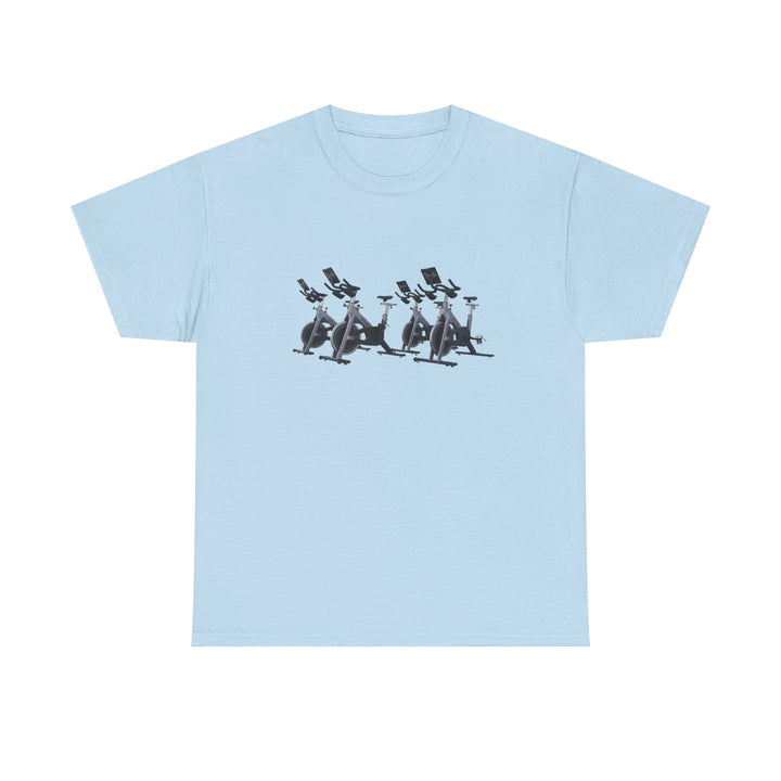 Spin Bikes Tee – soft, breathable cotton designed for indoor cycling and spin classes. Comfortable, durable, and perfect for active lifestyles.