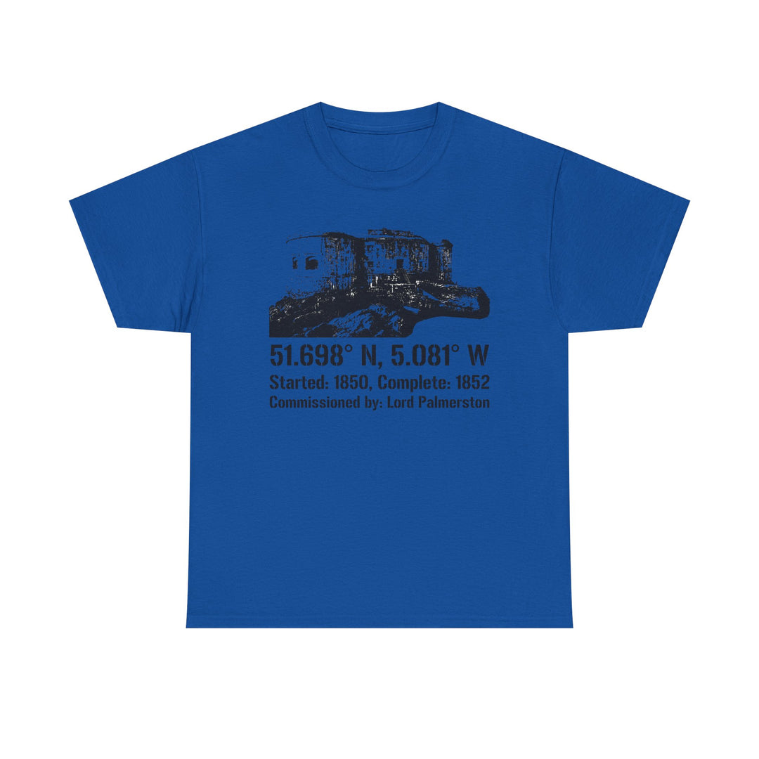 Stack Rock Fort T‑Shirt — Coastal Landmark Graphic Tee