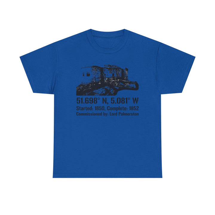 Stack Rock Fort T‑Shirt — Coastal Landmark Graphic Tee