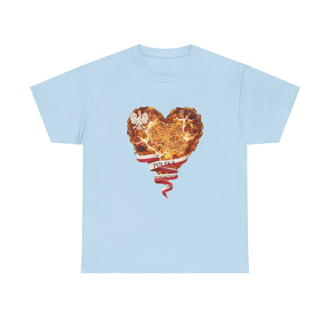 Polish Pride Heart Flame Tee | Polska Heritage T-Shirt
