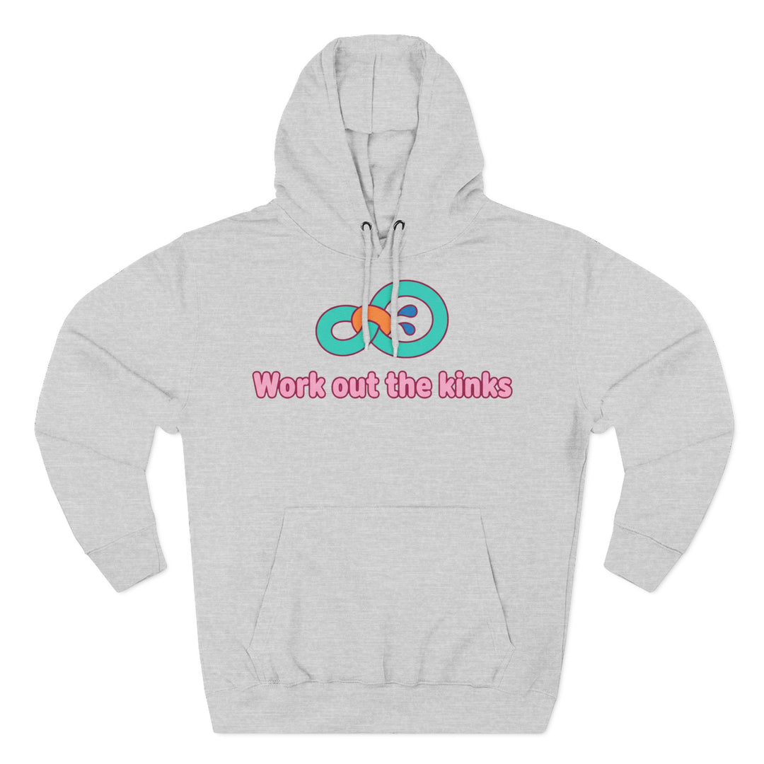 Gray hoodie by S&amp;W Gallus with a hood, long sleeves, and a front pouch pocket.