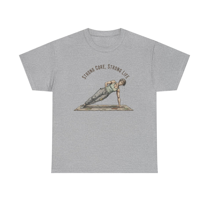 Pilates Fitness Plank Tee – soft, breathable cotton designed for Pilates and core workouts. Comfortable, flexible, and perfect for studio or home sessions.