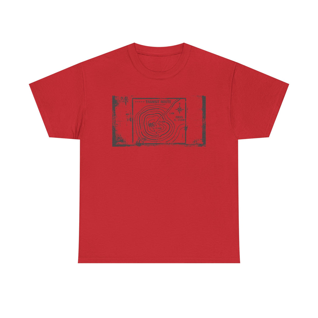 Retro Transit Route Adventure T-Shirt — Vintage Travel Map Graphic Tee