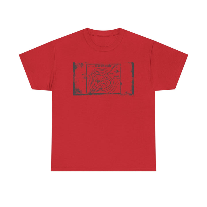 Retro Transit Route Adventure T-Shirt — Vintage Travel Map Graphic Tee