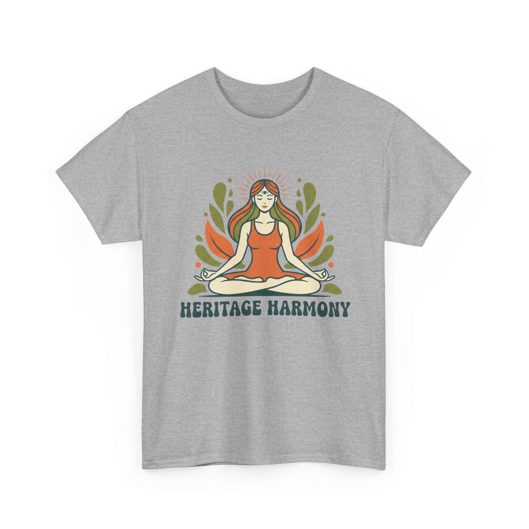 Yoga Meditation Tee – soft, breathable cotton designed for meditation and yoga practice. Comfortable, relaxed fit perfect for studio or casual wear.
