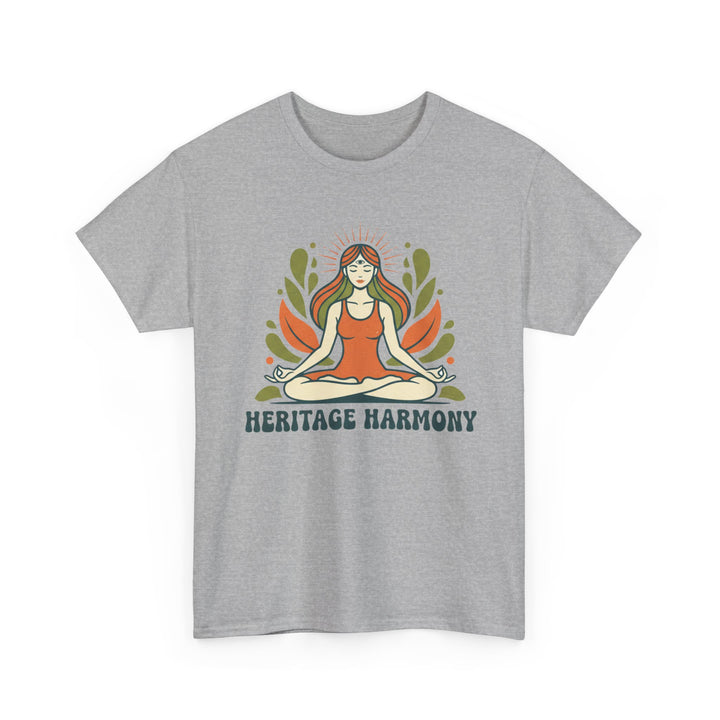 Yoga Meditation Tee – soft, breathable cotton designed for meditation and yoga practice. Comfortable, relaxed fit perfect for studio or casual wear.