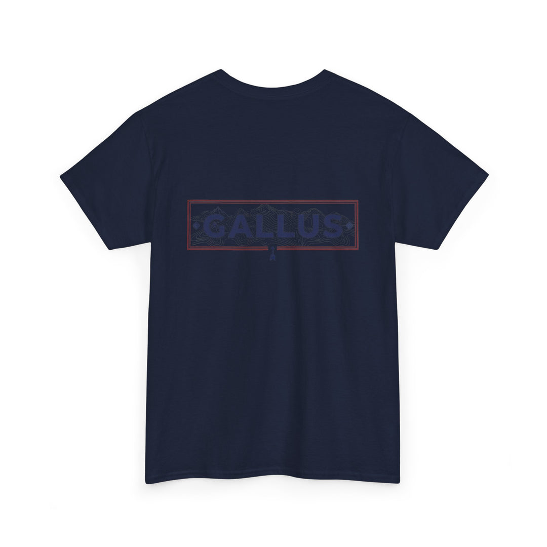 Gallus Logo T-Shirt — Minimal Retro Chest &amp; Back Graphic Tee
